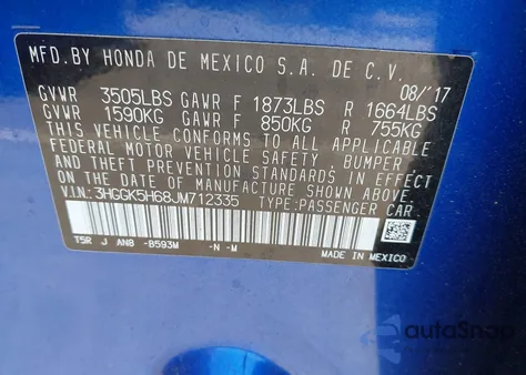 2018 Honda Fit Sport z USA, uszkodzony, nr VIN 3HGGK5H68JM712335